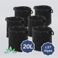 Kit 6 Vasos de Feltro 20L LST com Alça